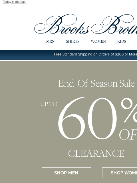 brooksbrothers newsletter: Up to 60% off! Shop before you favorites are gone.