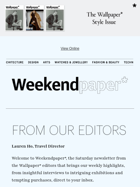 futureplc newsletter: Weekendpaper* | Glenn Sestig’s favourite objects