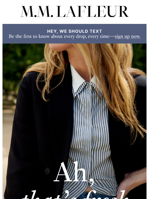 mmlafleur newsletter: Impossibly cool.