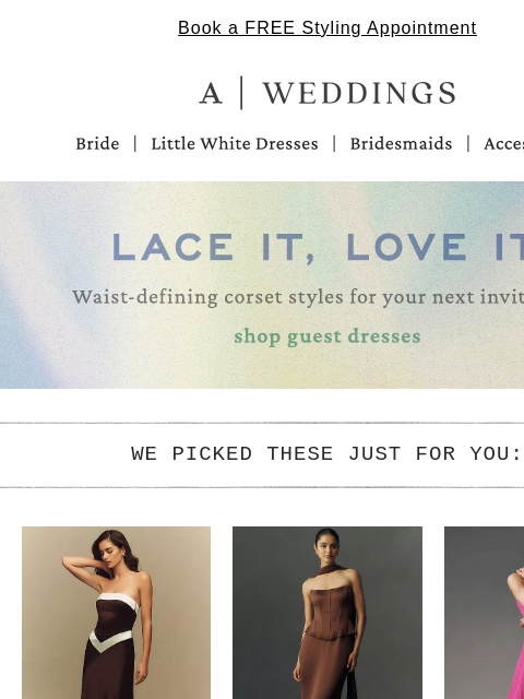 anthropologie newsletter: All laced up: Corset dresses