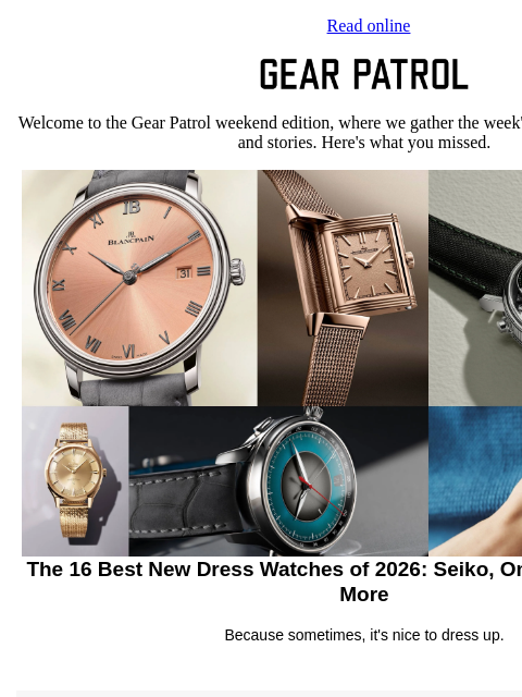 gearpatrol newsletter: The Best New Dress Watches of 2026 (So Far)