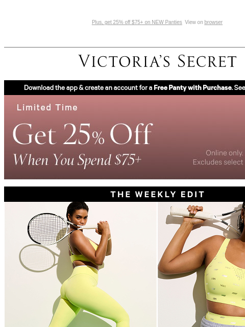 victoriassecret newsletter: Now Serving: Tennis-Inspired Looks