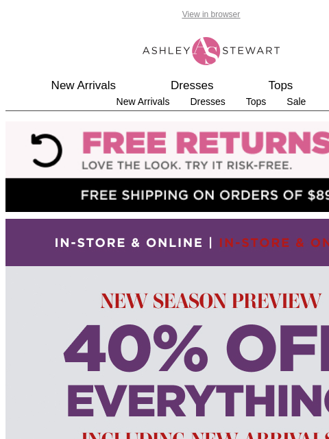 ashleystewart newsletter: Time to build your fall wardrobe 🍂