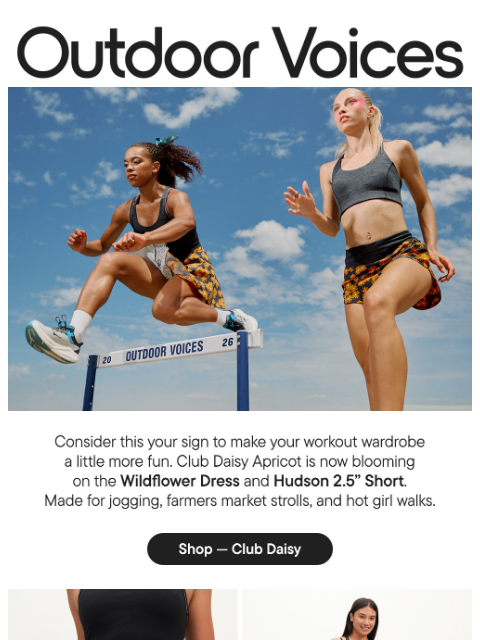 outdoorvoices newsletter: DRESS FOR YOUR ENDORPHINS