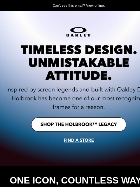 oakley newsletter: Meet Holbrook™, the OG Bestseller
