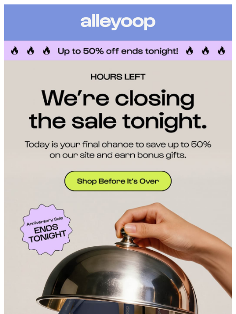 meetalleyoop newsletter: Hours left: Save up to 50% 🎂⏰