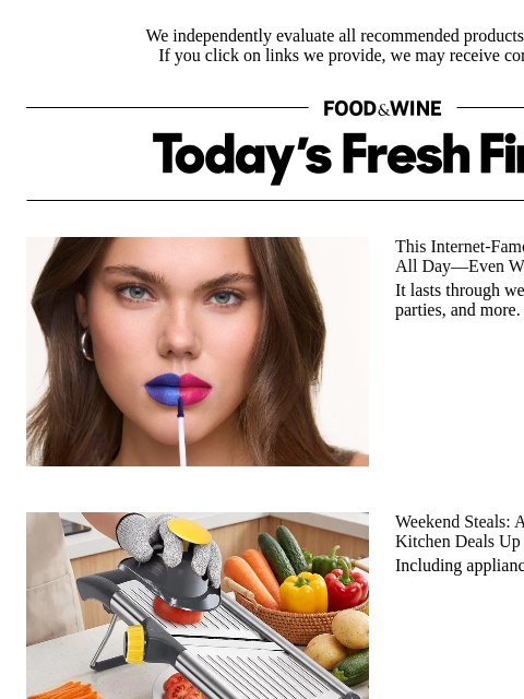 foodandwine newsletter: Weekend Steals: Snag Kitchen Deals From Amazon's H...
