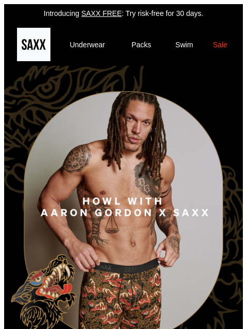 saxxunderwear newsletter: New drop: SAXX x Aaron Gordon.