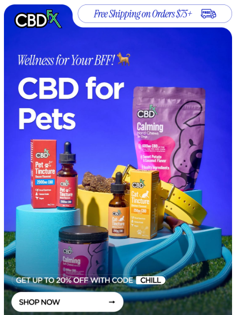cbdfx newsletter: Show your ♥️ with CBD for Pets!