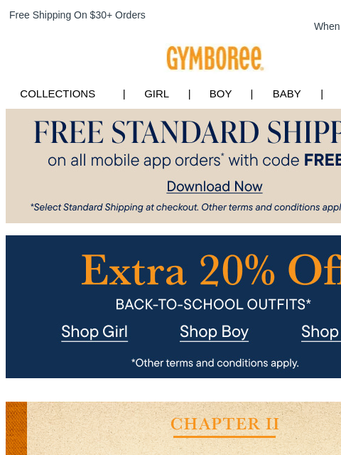 gymboree newsletter: Autumn Styles with a Hint of Western Charm