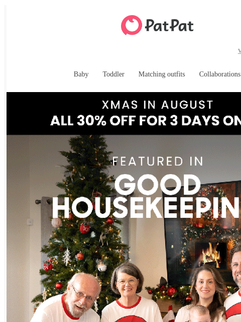 patpat newsletter: 🎅 Santa Came Early — 30% Off Holiday PJs 