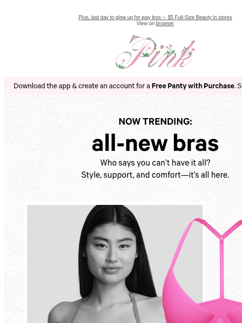 vspink newsletter: New Bras Everyone’s Talking About Rn