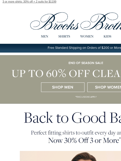 brooksbrothers newsletter: Special suiting and shirt pricing for pre-fall