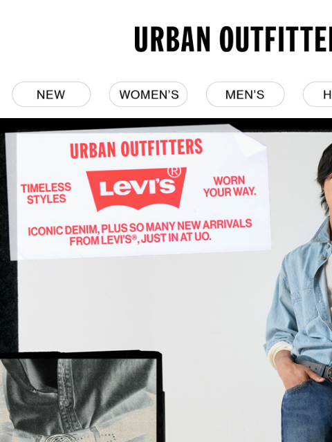 urbanoutfitters newsletter: iconic denim + new arrivals from Levi’s®