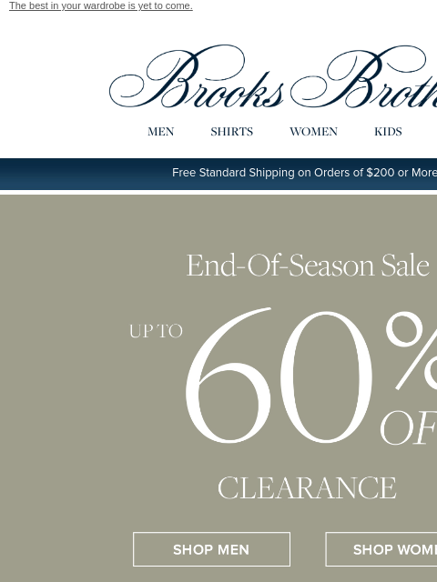 brooksbrothers newsletter: Up to 60% off sale styles