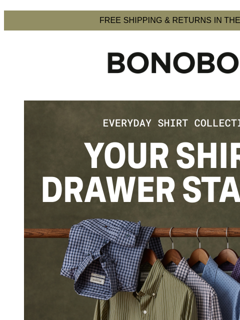 bonobos newsletter: New Everyday Shirts to Transition to Fall
