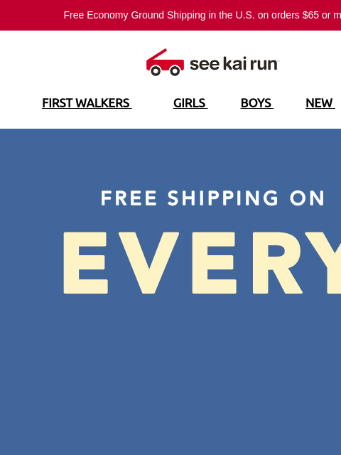 seekairun newsletter: Your Fave Four Words: Free Shipping On Everything