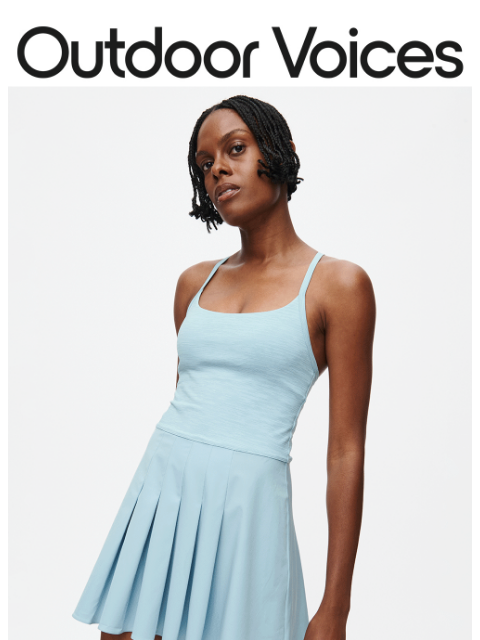 outdoorvoices newsletter: The OV Dress Lineup