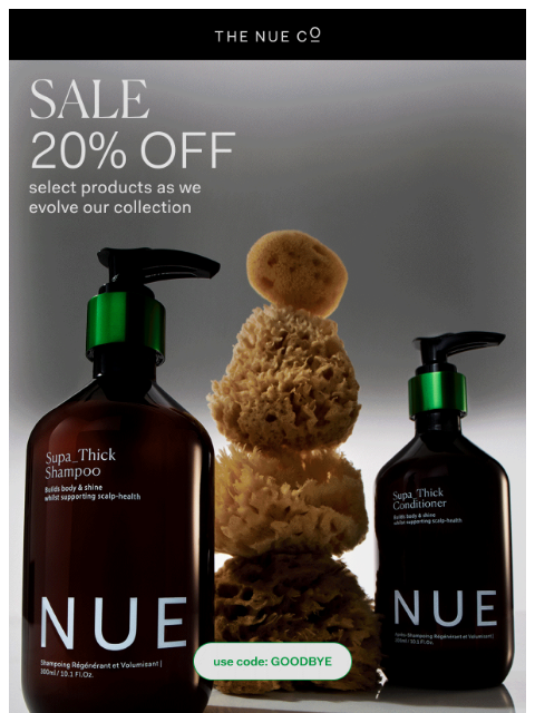 thenueco newsletter: 20% Off Before They’re Gone for Good
