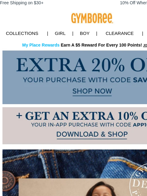 gymboree newsletter: Premium denim in your *new* fave washes 👖💕