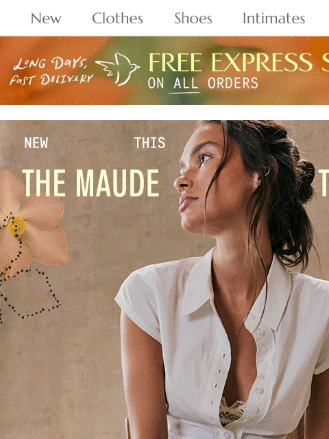 freepeople newsletter: Introducing: The Maude Top π€
