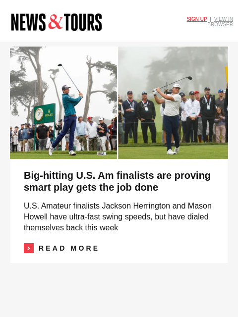 golfdigest newsletter: Feisty Bobby Mac is ready for Scheffler and fans
