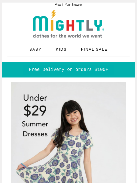 mightly newsletter: Summer Dresses, Starting at $20