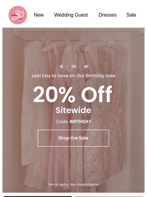lulus newsletter: Our Birthday Sale Ends Tonight 🎂⌛​