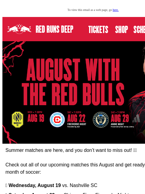 newyorkredbulls newsletter: ⚽ August Matchups You Don’t Want to Miss