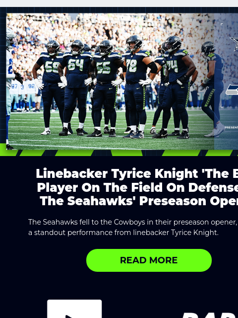 seahawksemail newsletter: Tyrice Knight 'The Best Player On The Field On Def...