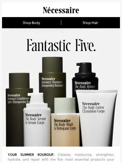 necessaire newsletter: Five Essentials. Picked For You.