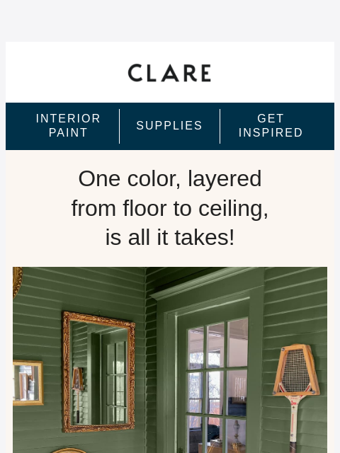 clare newsletter: Color drenching is having a moment.