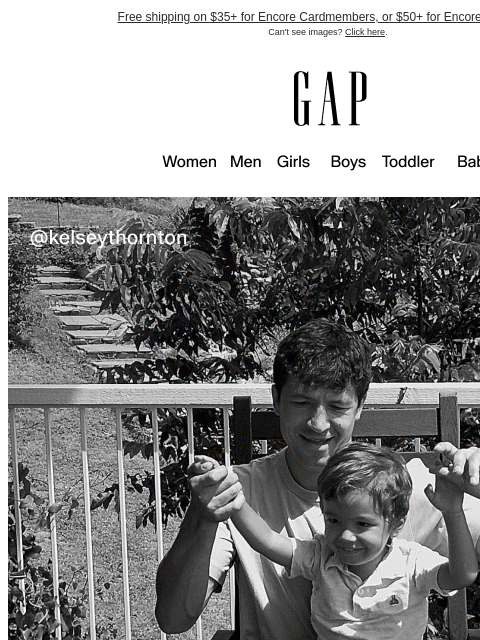 gap newsletter: Because you're appreciated: 40% off everything* at...