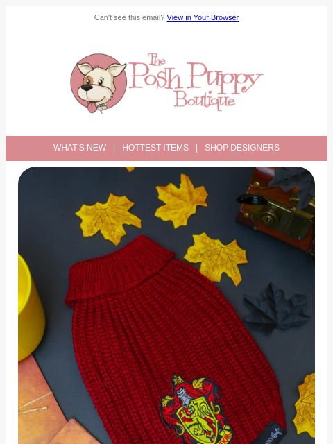 poshpuppyboutique newsletter: Just In: Harry Potter™ Sweaters Won’t Stay New for...