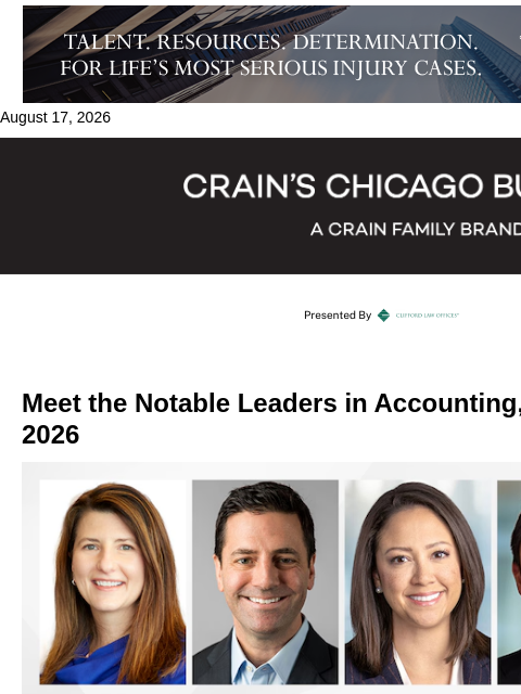 crainalerts newsletter: Notable Leaders in Accounting, Consulting & Law