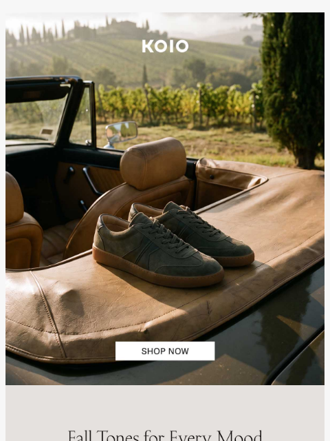 koio newsletter: The Monza Moodboard: Fall Edition