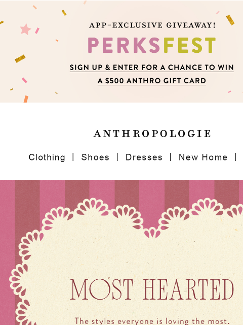 anthropologie newsletter: Most hearted dresses. The results are in.