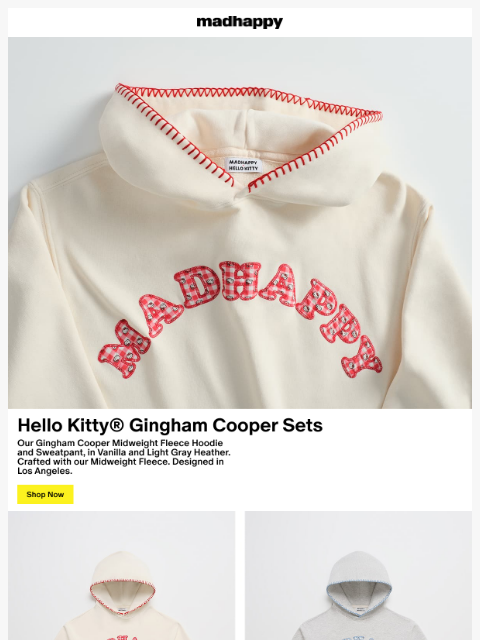 madhappy newsletter: Hello Kitty® Gingham Cooper 🎀