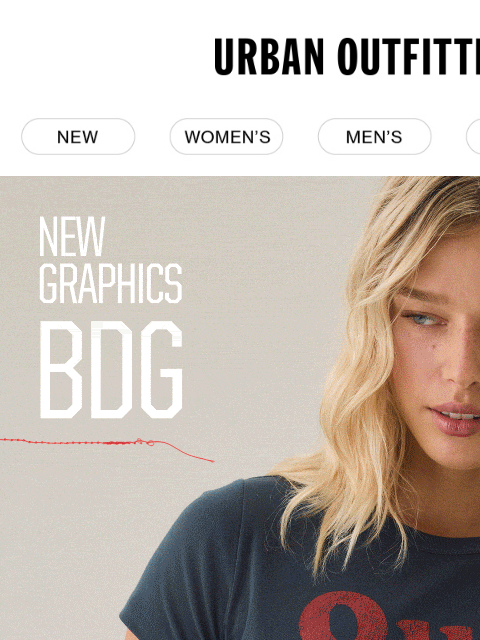 urbanoutfitters newsletter: New BDG graphics are HERE →