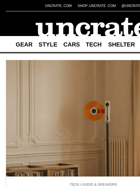 uncrate newsletter: Ruka Studio TD-1 Vertical Turntable & more