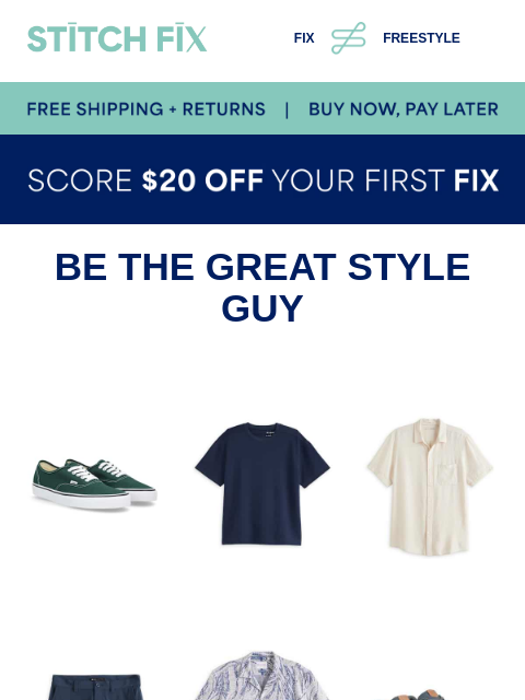 stitchfix newsletter: Leave the shopping to us
