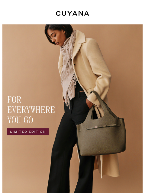 cuyana newsletter: Take the New System Totes Everywhere