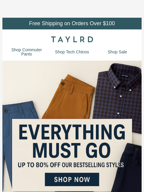 taylrd newsletter: [Summer Clearance Event] Shop up to 80% Off Pants,...
