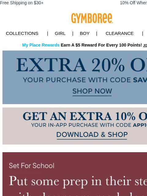 gymboree newsletter: 3 cheers for our preppy school looks 📣 + don't mi...