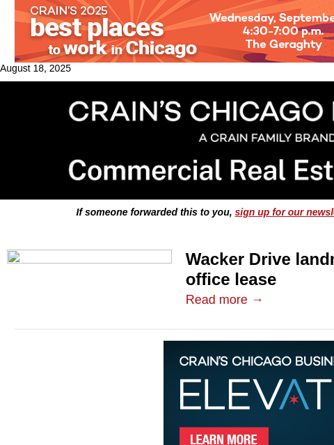 crainalerts newsletter: Private equity firm moving HQ to Jewelers Building
