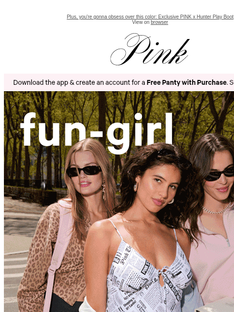vspink newsletter: All-NEW Styles for Fun-Girl Fall 🍂🍁