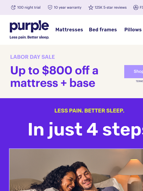 purple newsletter: 4 steps to better sleep