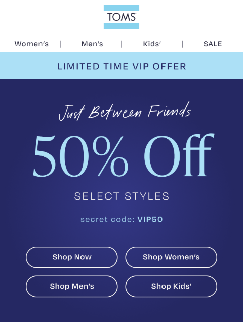 toms newsletter: Employee Pricing is Almost Over!