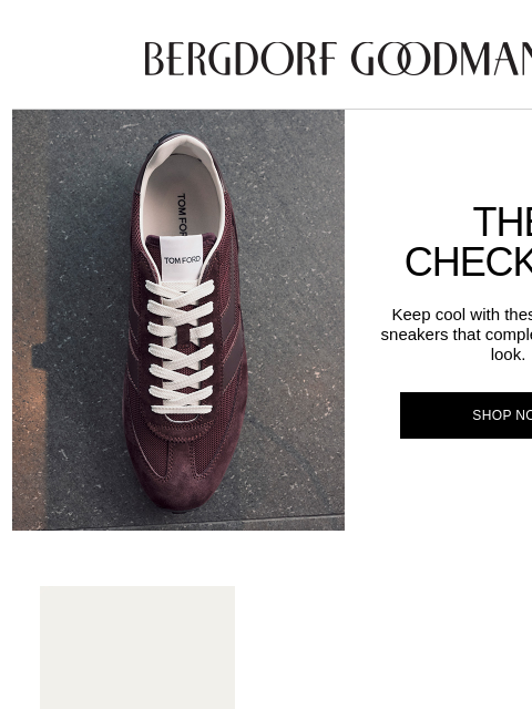 bergdorfgoodman newsletter: Designer Takes: The Minimalist Sneaker