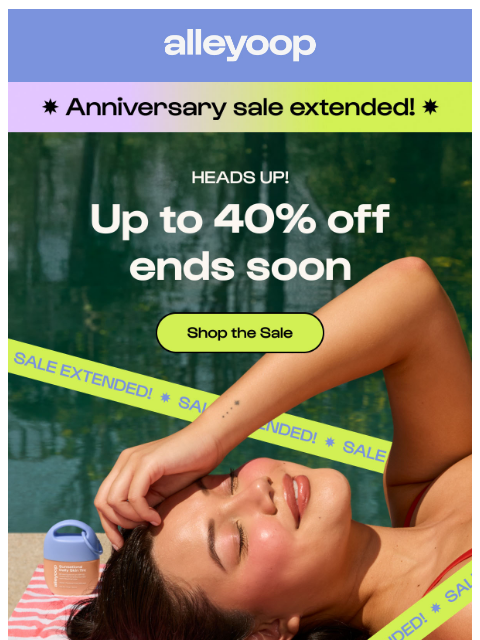 meetalleyoop newsletter: Don’t forget: Up to 40% Savings
